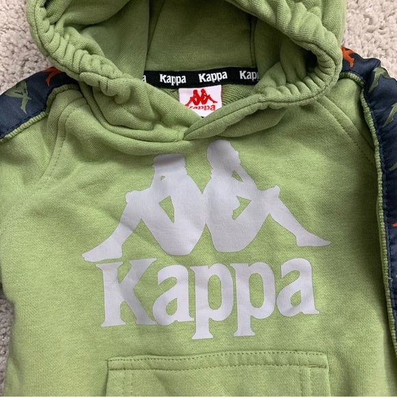 BABY Toddler Boys KAPPA Olive GREEN Stripe Logo JOGGING Designer TRACK SUIT  2 T - Picture 3 of 6